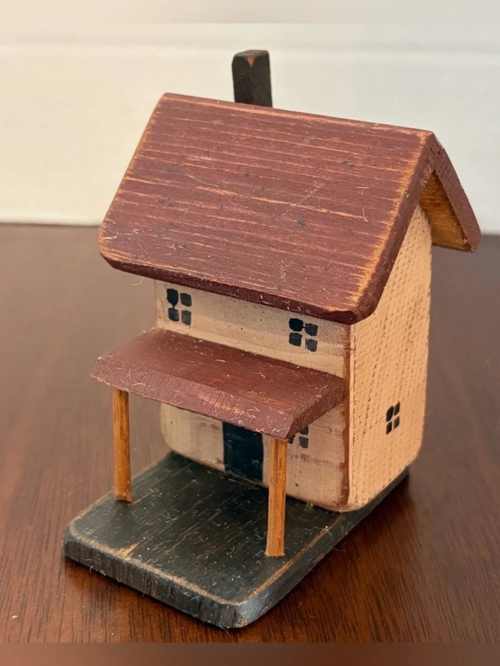 Country Folk Art Handmade Primitive Wooden Shelf Sitter 80s Cottage Decor Lot